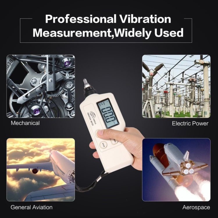 BENETECH GM63A Vibration Meter Digital Tester Vibrometer Analyzer Acceleration Velocity