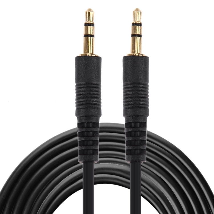 Aux Cable, 3.5mm Male Mini Plug Stereo Audio Cable, Length: 5m (Black + Gold Plated Connector) My Store