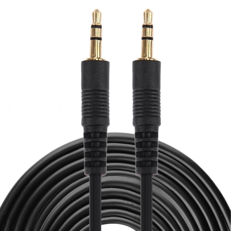 Aux Cable, 3.5mm Male Mini Plug Stereo Audio Cable, Length: 10m (Black + Gold Plated Connector) My Store