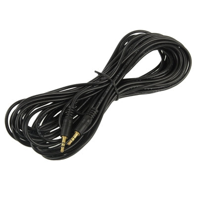 Aux Cable, 3.5mm Male Mini Plug Stereo Audio Cable, Length: 10m (Black + Gold Plated Connector) My Store