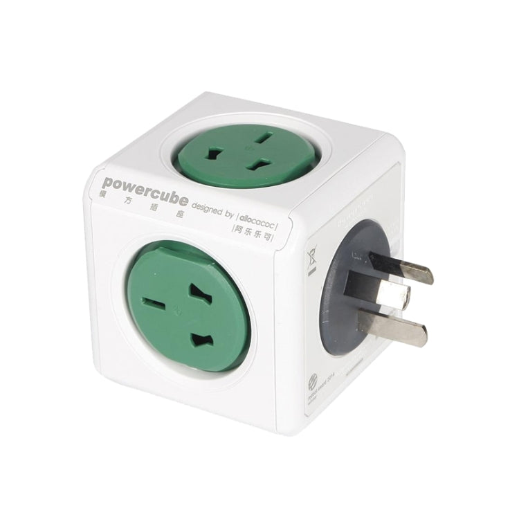 PowerCube 10A Universal Wall Adapter Power Socket with 5 US / AU Sockets for Home Office, AU Plug, Random Color Delivery