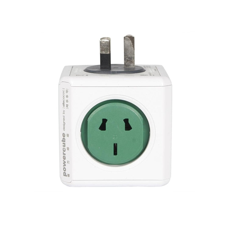 PowerCube 10A Universal Wall Adapter Power Socket with 5 US / AU Sockets for Home Office, AU Plug, Random Color Delivery