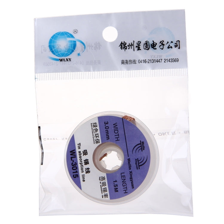 WL-3015 1.5m Soldering Tin Absorption Wire, Width: 3.0mm My Store