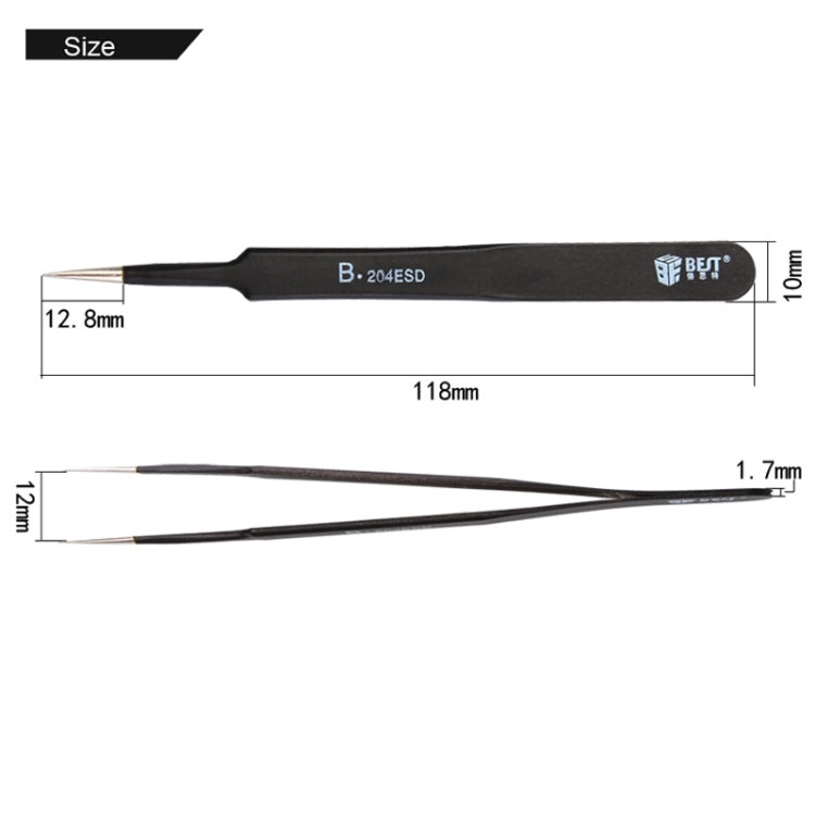 BEST BST-204ESD 202 Stainless Steel Anti-static Tip Tweezers My Store