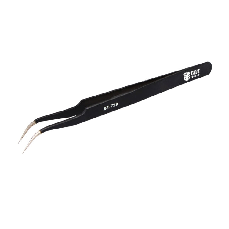 BEST BST-729 202 Stainless Steel Anti-static Curved Tip Tweezers My Store