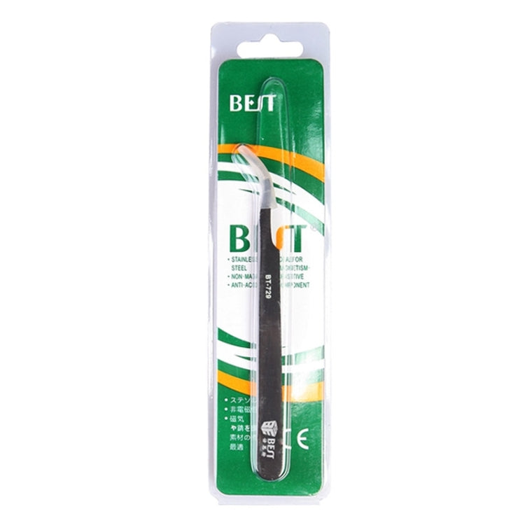 BEST BST-729 202 Stainless Steel Anti-static Curved Tip Tweezers My Store