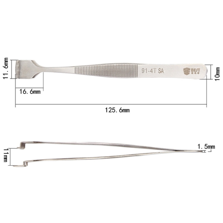 BEST BST-91-4T SA Professional Stainless Steel Wafer Tweezers for Silicon Wafer My Store