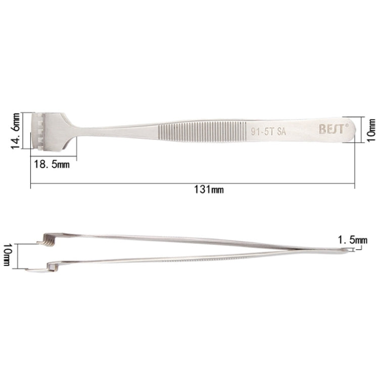 BEST BST-91-5T SA Professional Stainless Steel Wafer Tweezers for Silicon Wafer My Store