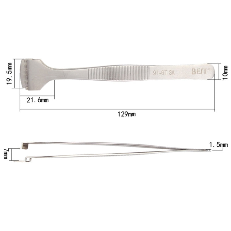 BEST BST-91-6T SA Professional Stainless Steel Wafer Tweezers for Silicon Wafer My Store