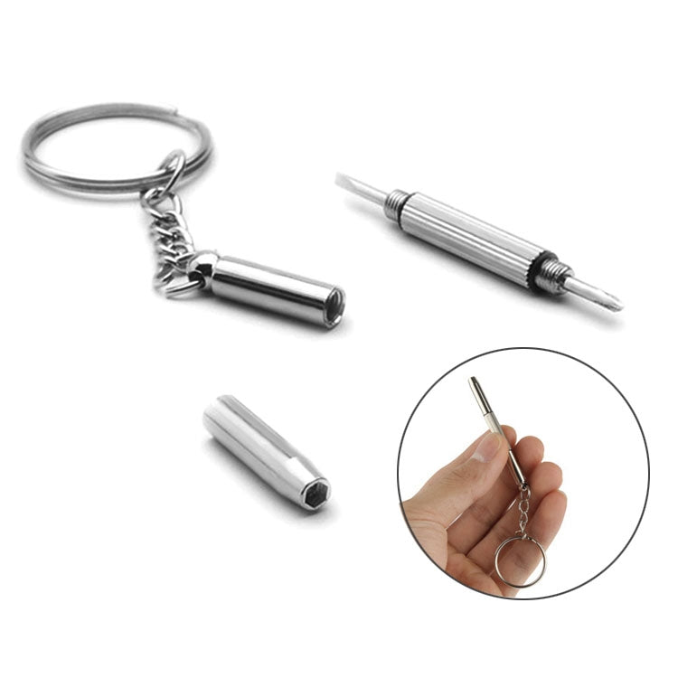 3 in 1 Professional Screwdriver (Cross 1.5, Straight 1.5,Star Nut M2.5) Repair Tool with Keychain for Smart Phone, Watches,Glasses