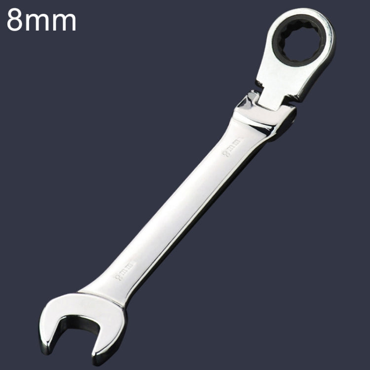 8mm Dual-use Opening Plum Ratcheting Angled Wrench , Length: 13.8cm My Store