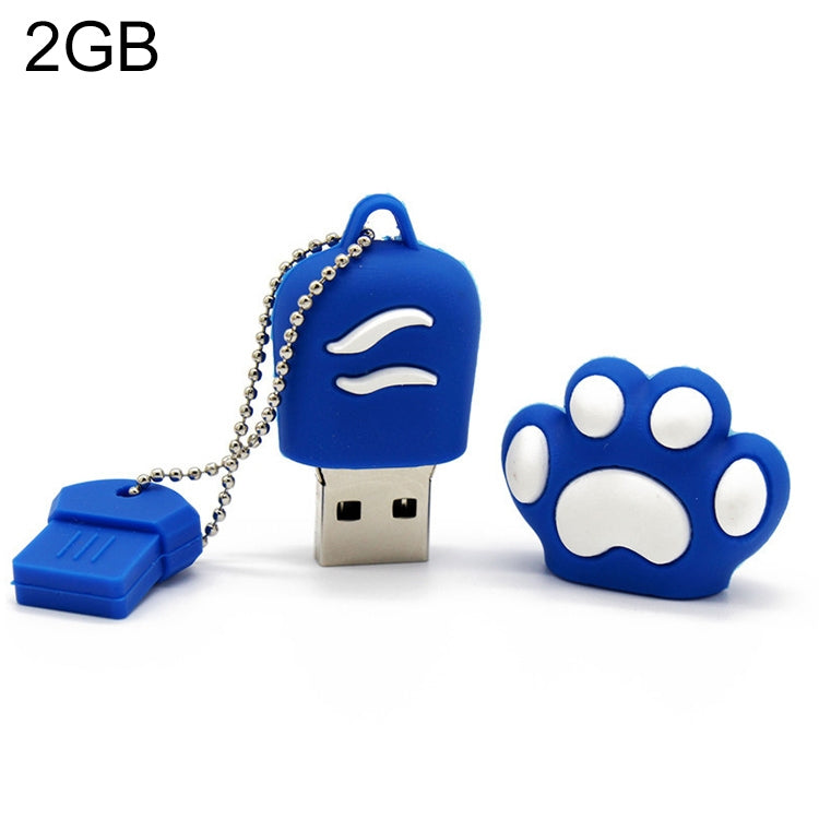 2GB Bear Paw Shaped Silicone USB 2.0 Flash Disk with Anti Dust Cup-Reluova