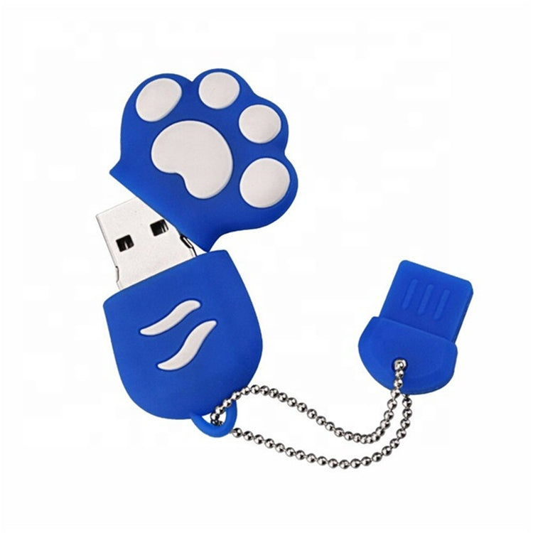 2GB Bear Paw Shaped Silicone USB 2.0 Flash Disk with Anti Dust Cup-Reluova