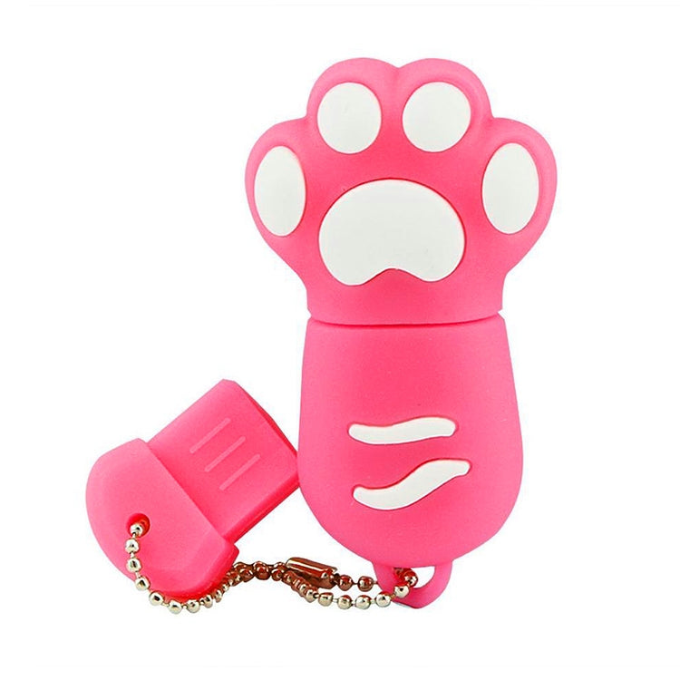 4GB Bear Paw Shaped Silicone USB 2.0 Flash Disk with Anti Dust Cup