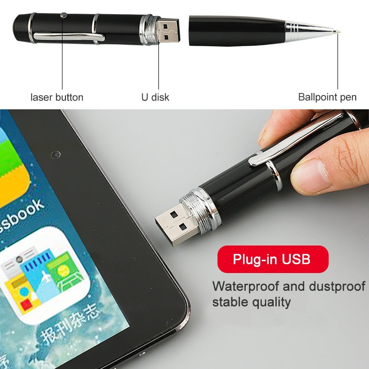 3 in 1 Laser Pen Style USB Flash Disk, Silver (8GB) My Store