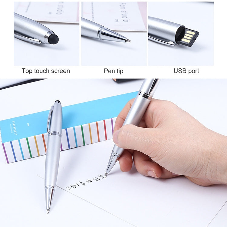 2 in 1 Pen Style USB Flash Disk, Black-Reluova