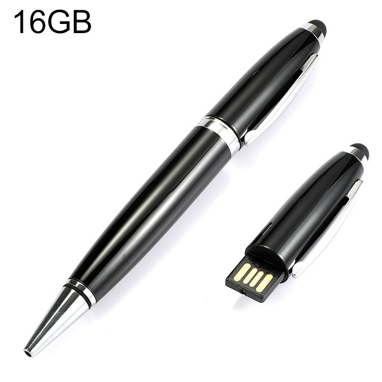 2 in 1 Pen Style USB Flash Disk, Black-Reluova