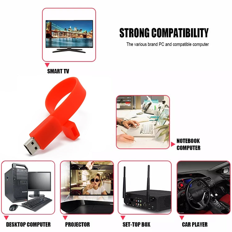 4GB Silicon Bracelets USB 2.0 Flash Disk