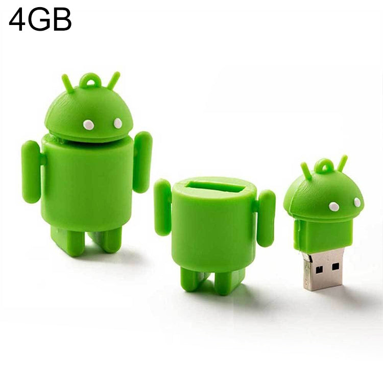 4GB Android Robot Style USB Flash Disk (Green)-Reluova