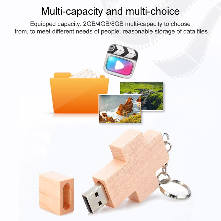 8 GB Wood Cross Style USB Flash Disk My Store