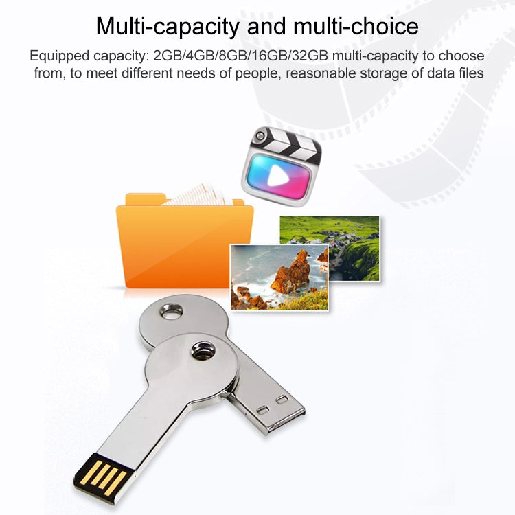 Metal Series Mini USB 2.0 Flash Disk with Keychain (2GB) My Store