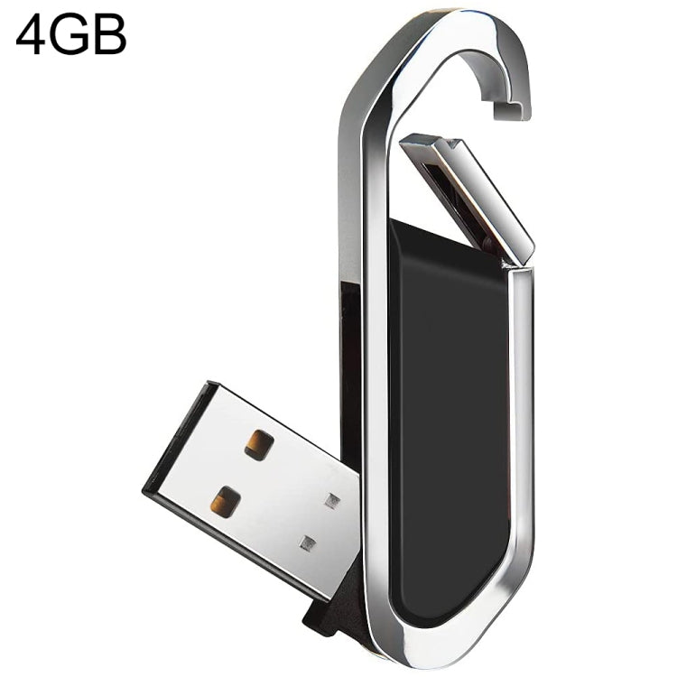 4GB Metallic Keychains Style USB 2.0 Flash Disk (Black)-Reluova