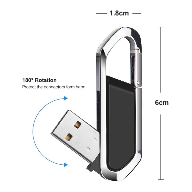 4GB Metallic Keychains Style USB 2.0 Flash Disk (Black)-Reluova