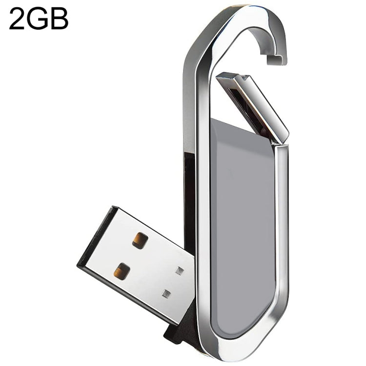 2GB Metallic Keychains Style USB 2.0 Flash Disk (Grey)