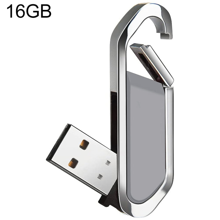 16GB Metallic Keychains Style USB 2.0 Flash Disk (Grey)