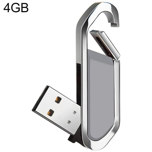 4GB Metallic Keychains Style USB 2.0 Flash Disk (Grey)