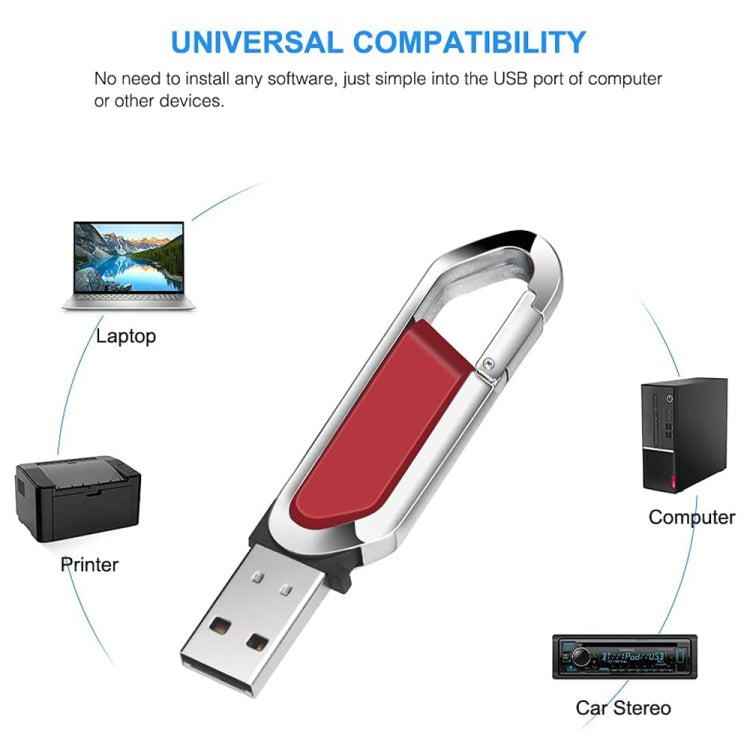 8GB Metallic Keychains Style USB 2.0 Flash Disk (Red)