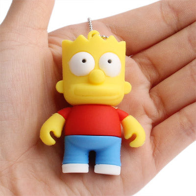 The Simpsons Bart  Shape Silicone USB2.0 Flash disk, Special for All Kinds of Festival Day Gifts