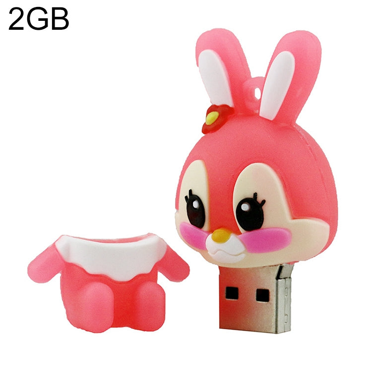 Cartoon Bunny Style Silicone USB 2.0 Flash disk, Special for All Kinds of Festival Day Gifts,Pink (16GB) My Store