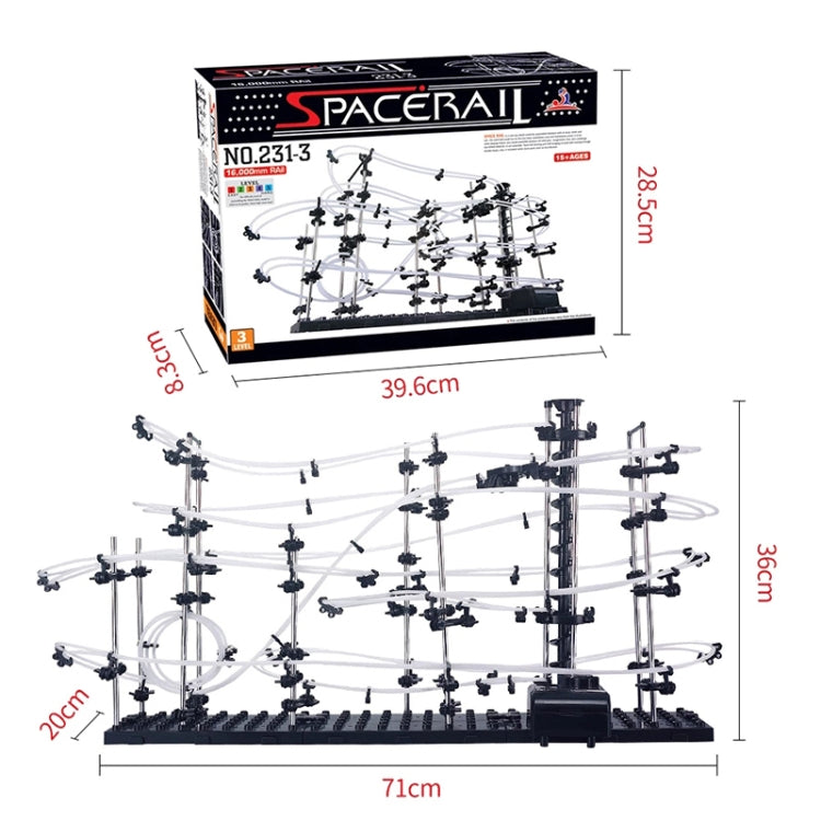 Space Rail , DIY Physics Spacewarp Rollercoaster Model Kit 16,000mm Rail, 342 in 1 Reluova