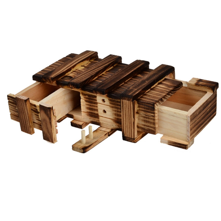 Magic Compartment Wooden Puzzle Box with Secret Drawer, Size: L Reluova