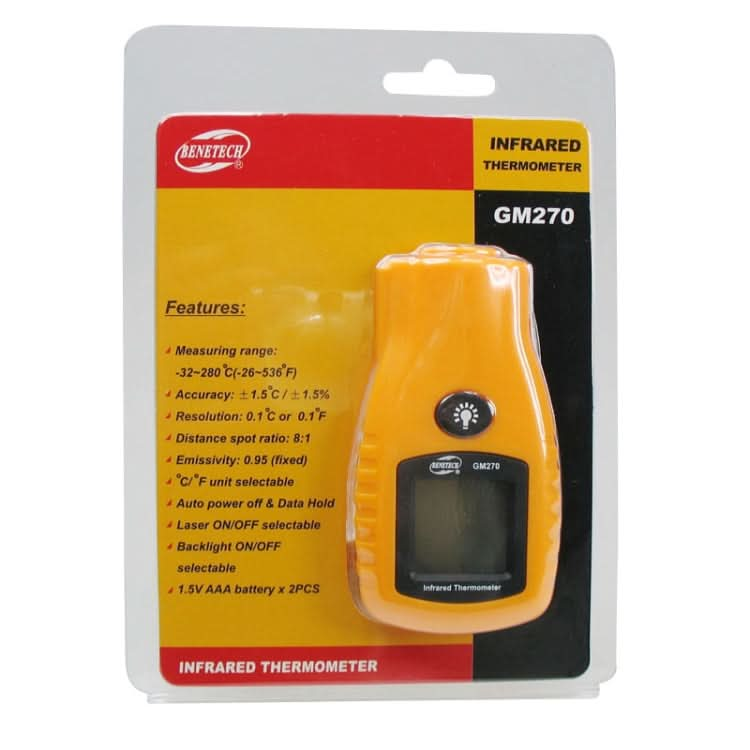 BENETECH Digital Mini Infrared Thermometer, Temperature Range: -32 - 280 Degree (GM270) Reluova