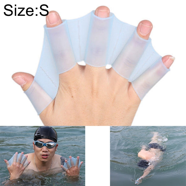 Silicone Swimming Web Fins Hand Flippers Training Gloves, S