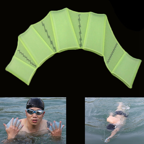 Silicone Swimming Web Fins Hand Flippers Training Gloves, L