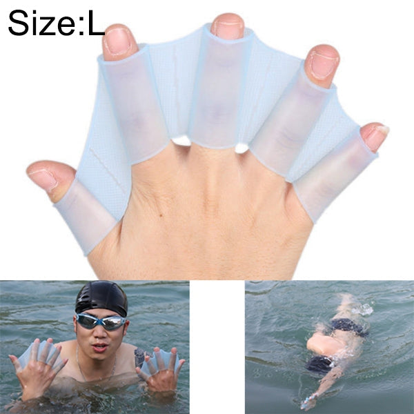 Silicone Swimming Web Fins Hand Flippers Training Gloves, L Reluova