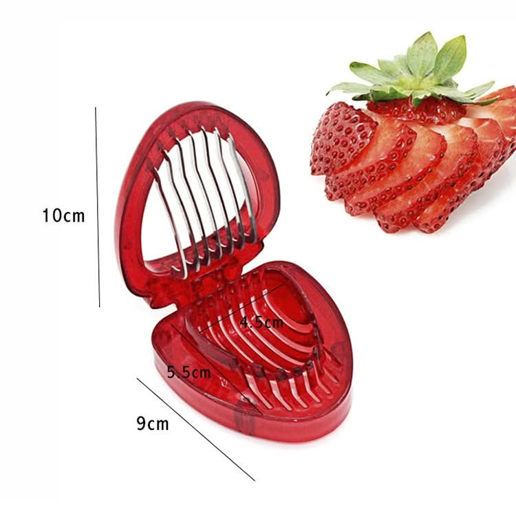 Kitchen Tool Plastic Strawberry Slicer Fruit Knife with Stainless Steel Blade - Reluova