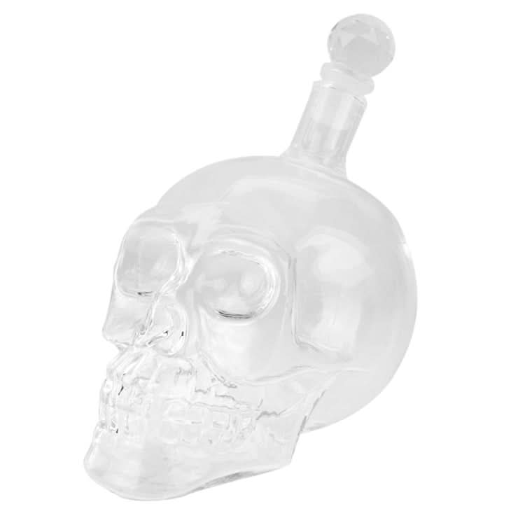 Crystal Glass Skull Bottle for Vodka & Whiskey & Beer Liqueur & Red Wine & Other Beverage - Reluova