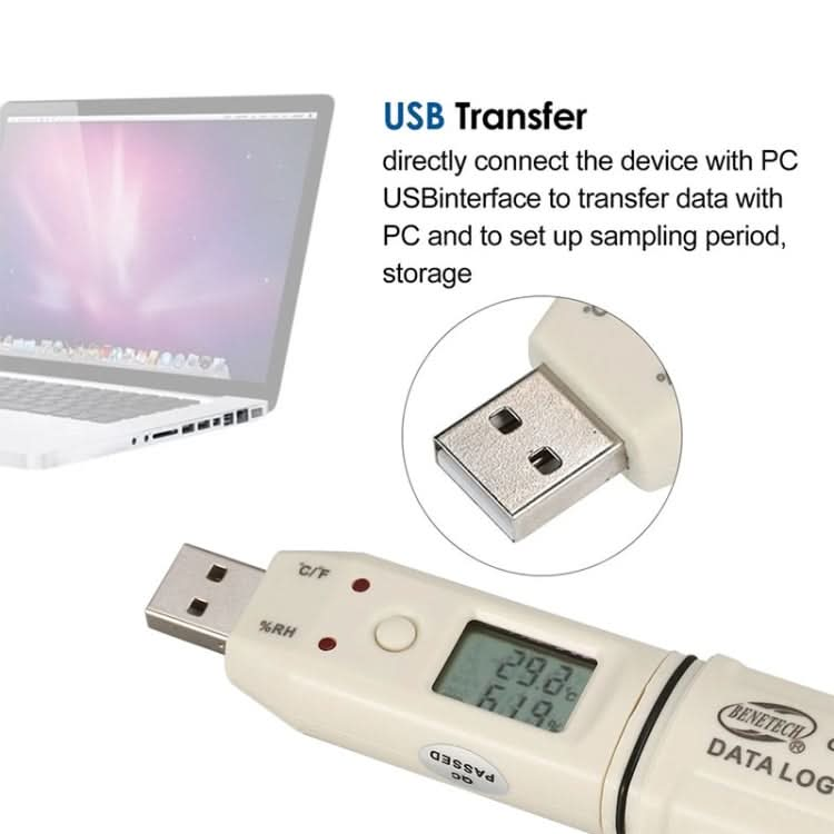 BENETECH GM1365 Digital Humidity & Temperature Data Logger My Store