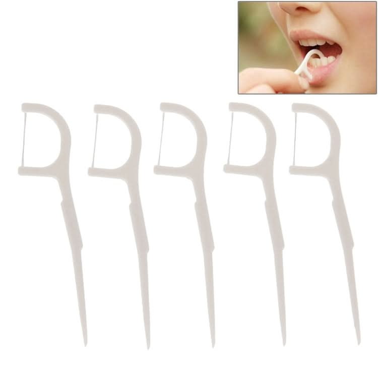 50 PCS Tooth Pick with Thread Wide Type ABS Dental Floss-Reluova