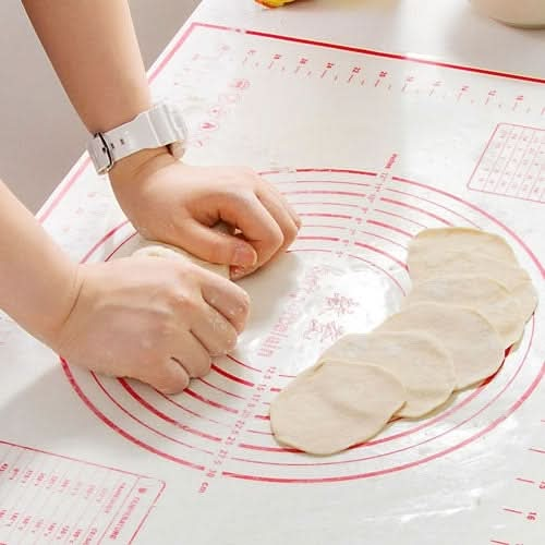 Large Soft Platinum Silicone Kneading Dough Mat Glass Fiber Reinforced Nonstick Rolling Mats Pasta Tools - Reluova