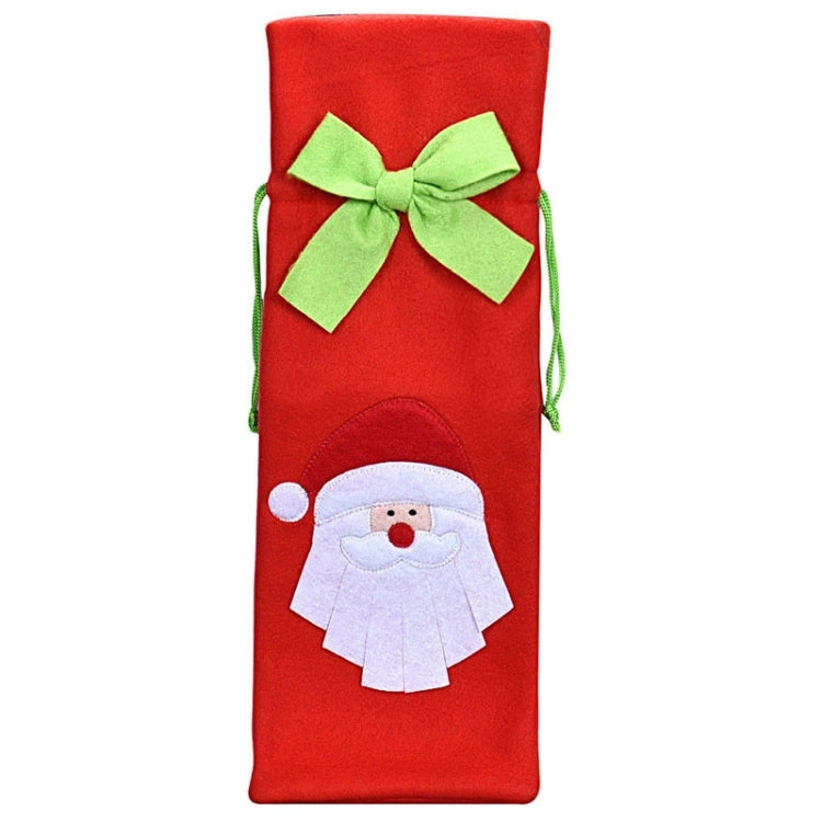 3 PCS Christmas Dinner Table Decoration Plush Champagne Wine Bottle Bag