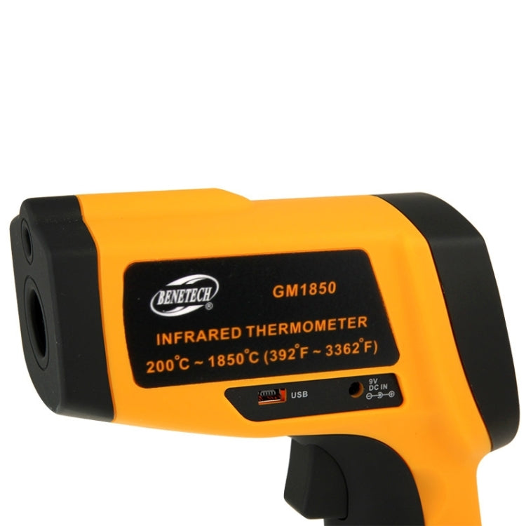 BENETECH GM1850 Digital Display Temperature Gun Handheld Infrared IR Thermometer, Measure Range: 200~1850C