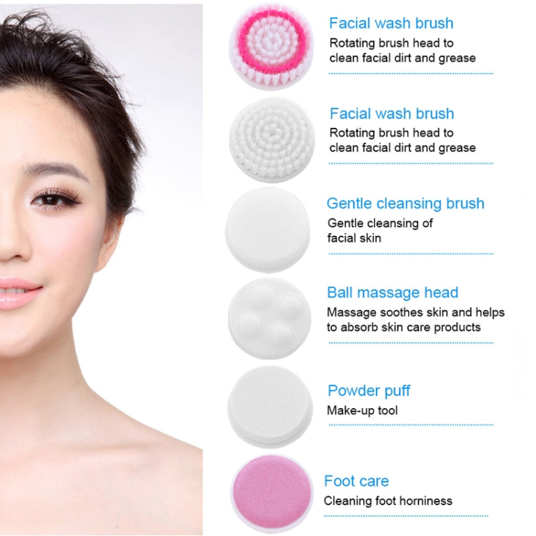 6 in 1 Waterproof Facial Cleansing Instrument (Size: 130 x 85 x 40mm)-Reluova