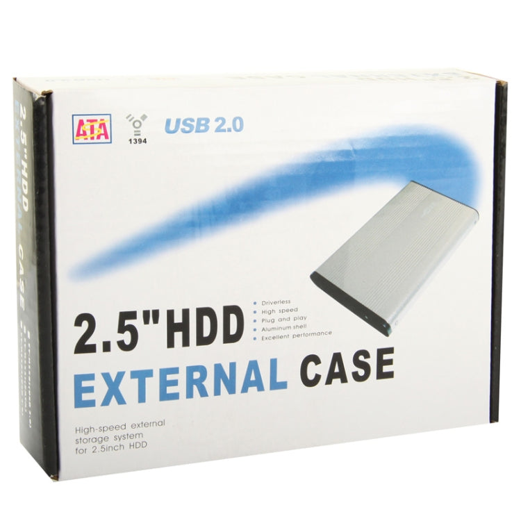 2.5 inch SATA HDD External Case, Size: 126mm x 75mm x 13mm-Reluova