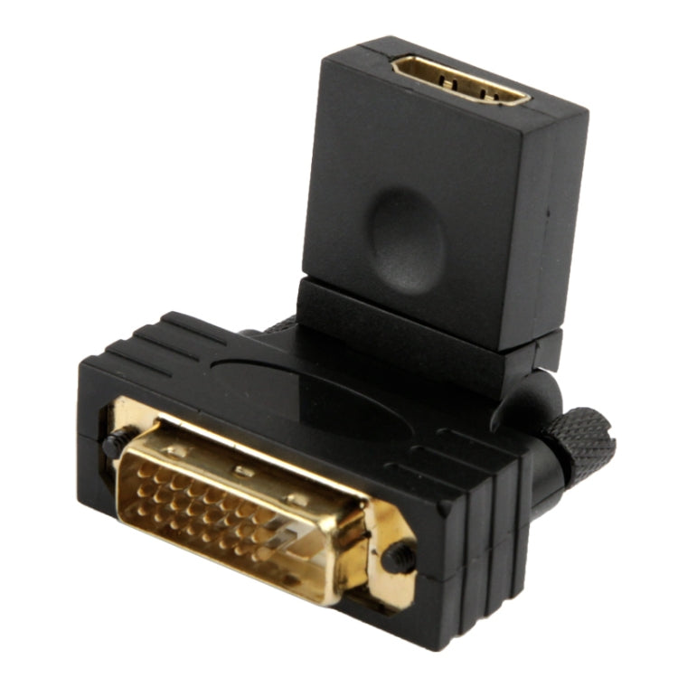 360 Degree Rotation Gold Plated DVI 24+1 Pin Male to 19 Pin HDMI Female Adapter My Store