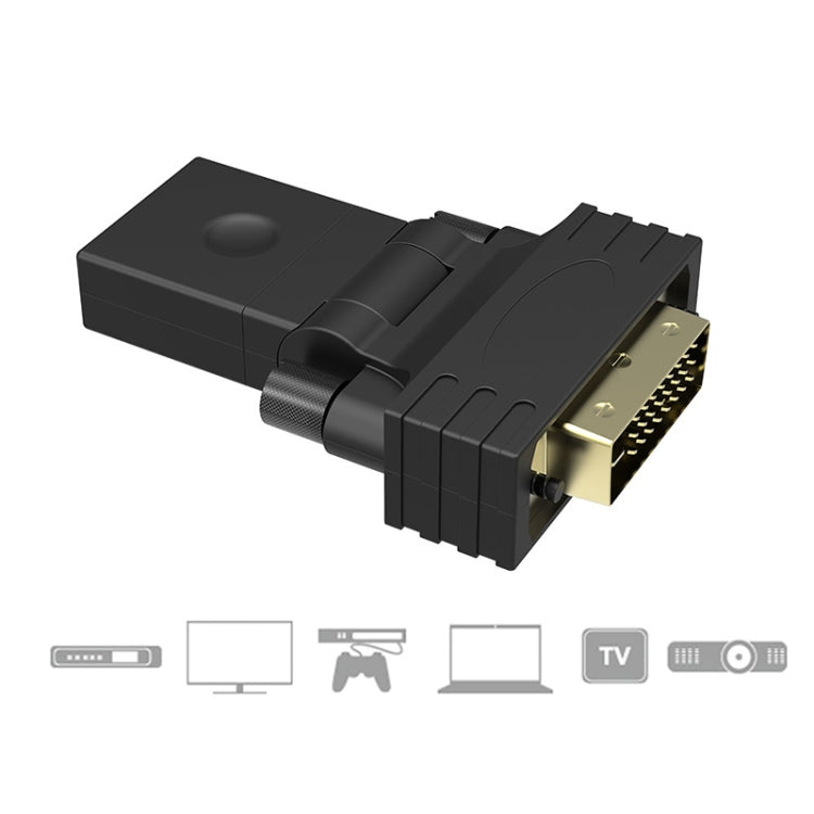 360 Degree Rotation Gold Plated DVI 24+1 Pin Male to 19 Pin HDMI Female Adapter My Store